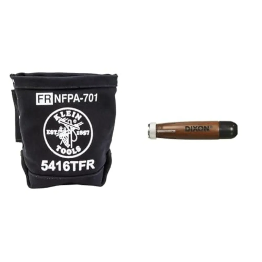 

Сумка для инструментов 5416TFR, огнестойкая, из холщовой ткани, для хранения болтов и инструментов Dixon - DIX00500, промышленный держатель для карандашей для плотницких работ, для круглых инструментов 1/2 дюйма