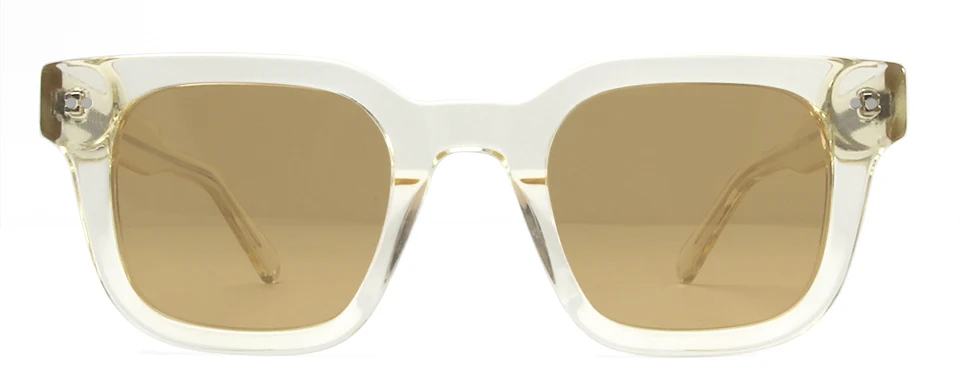 Chim 004 Designer-Sonnenbrille aus schwarzem Acetat, große polarisierte quadratische Fassung für Damen und Herren, flache UV400-Schutzgläser – Detail 27