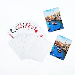 10 Boxes/Lot Sublimation Blank Paper Game Playing Cards For Traveling Home Festival Use