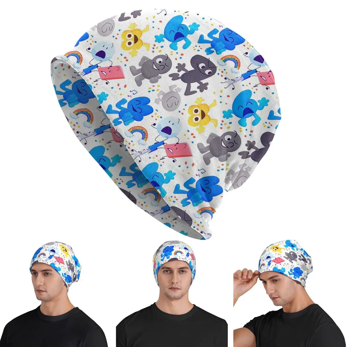 

Bfdi Pattern Skullies Beanies Hats Warm Autumn Winter Outdoor Cap Knitted Bonnet Caps for Unisex Adult