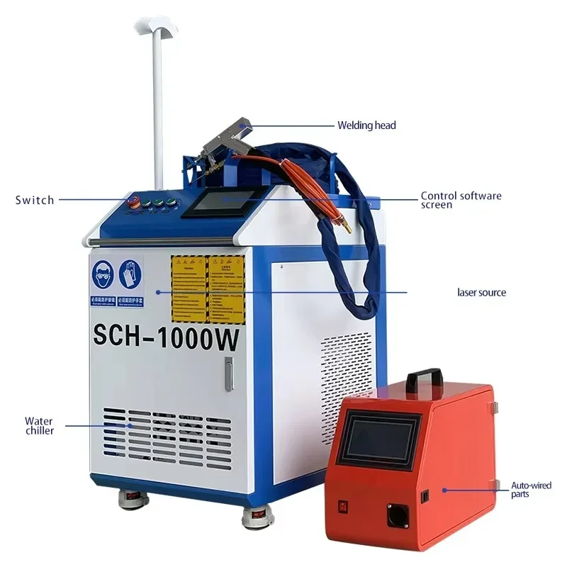 4 in 1 2000W/1500W Automatic Type Laser Welding Machine for Aluminum Copper Stainless Steel with Feeding Wire