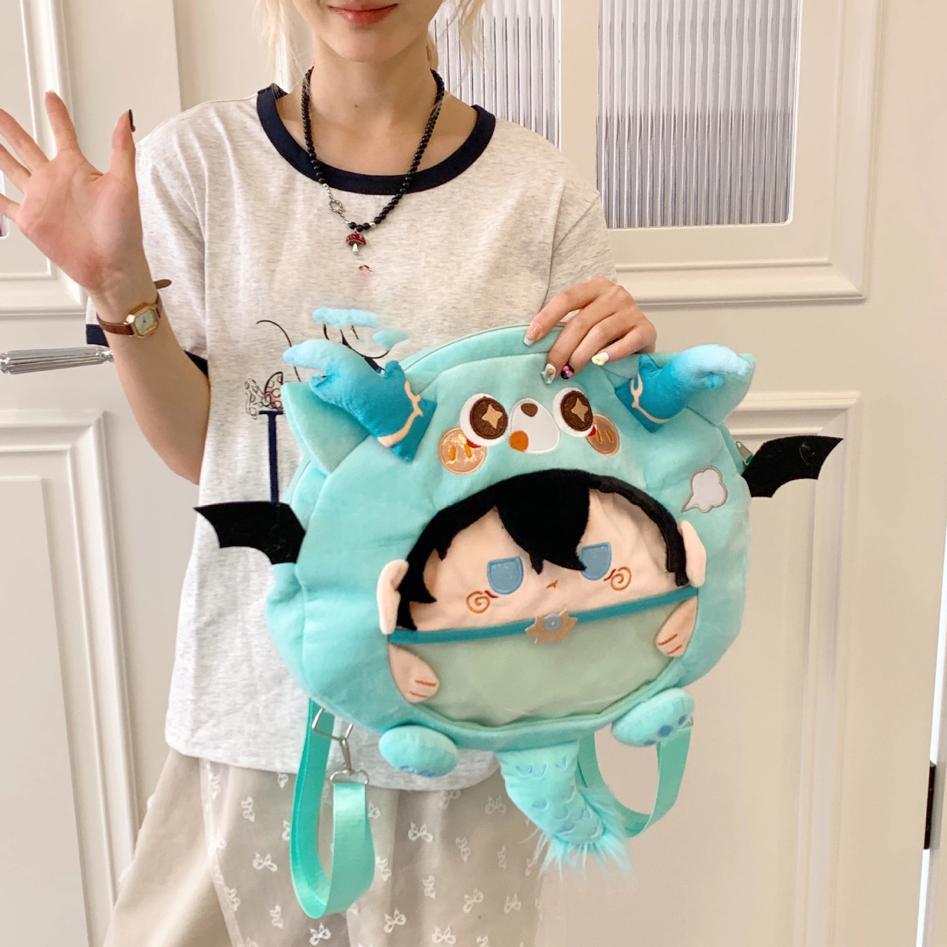 Hot Anime Honkai: Star Rail Inspired Dan Heng Imbibitor Lunae Plush Ita Bag Crossbody Backpack for Cosplay & Daily Use Itabag