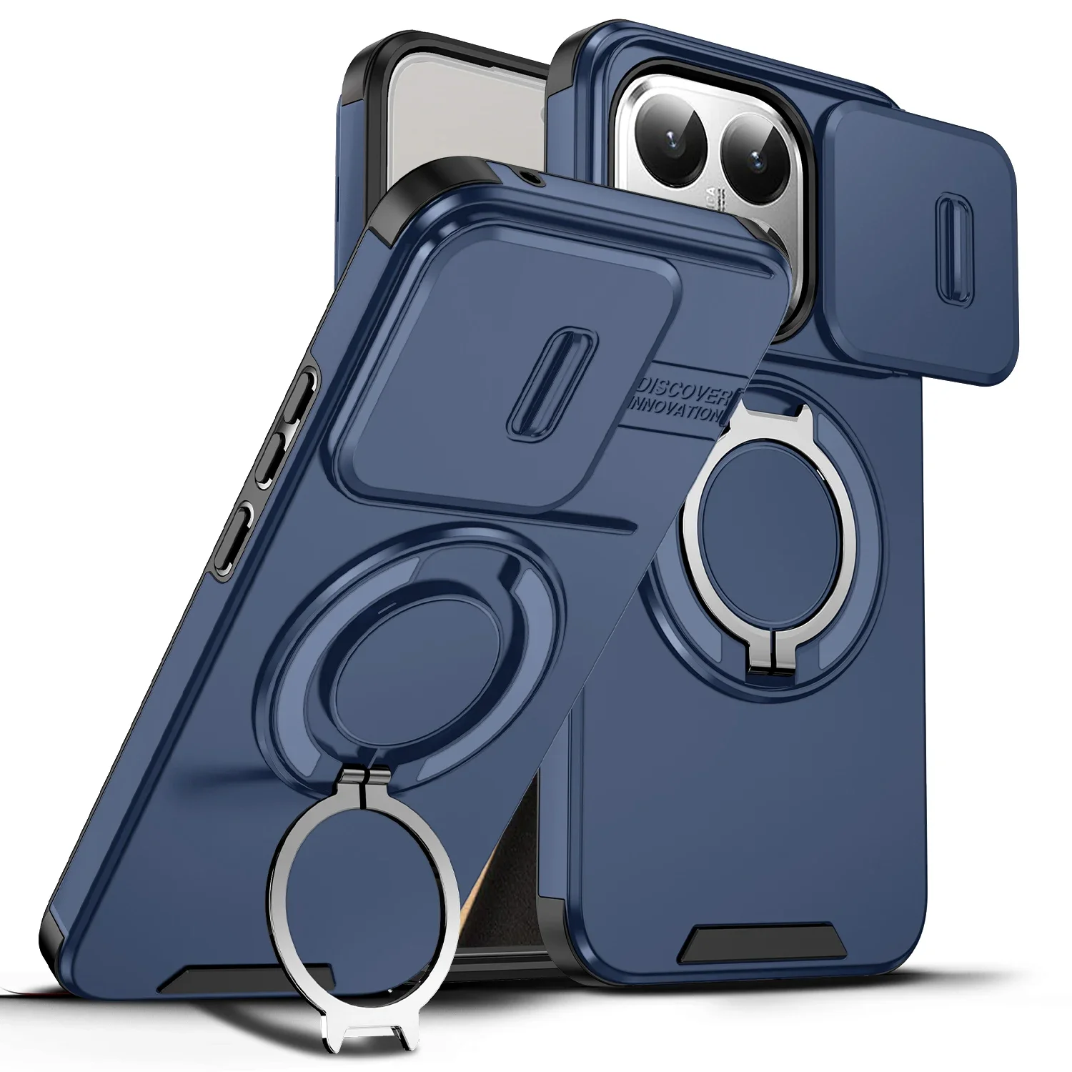 

Case for Xiaomi 15T Pro 5G 14T POCO X6 Pro X7 F7 Ultra Dual Layer Kickstand Ring Holder Cover