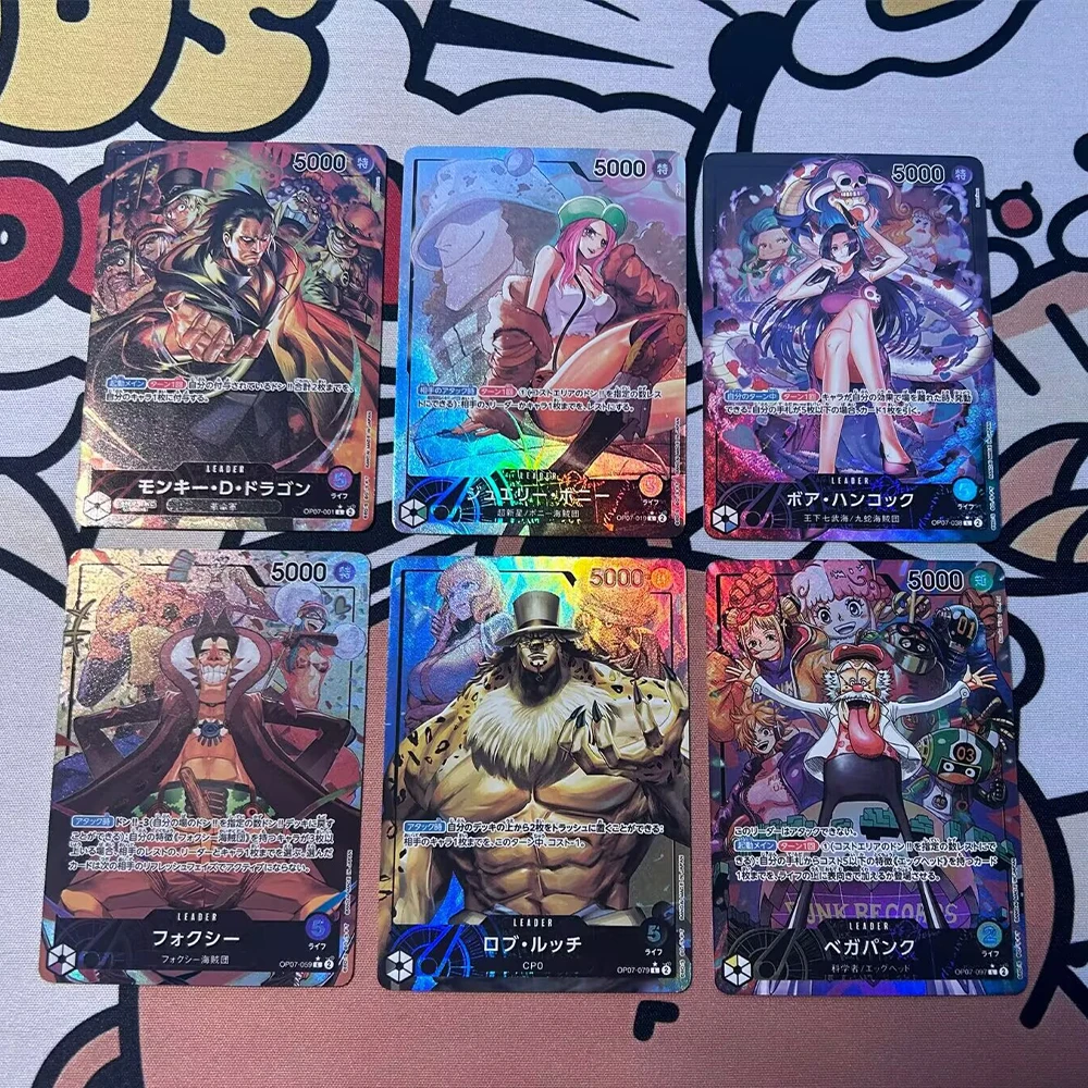 6 Buah/Set Kartu Koleksi Anime OPCG Monkey D Luffy Nami Shanks Yamato Roronoa Zoro OP04 OP08 Hadiah Kartu Flash Warna Refraksi