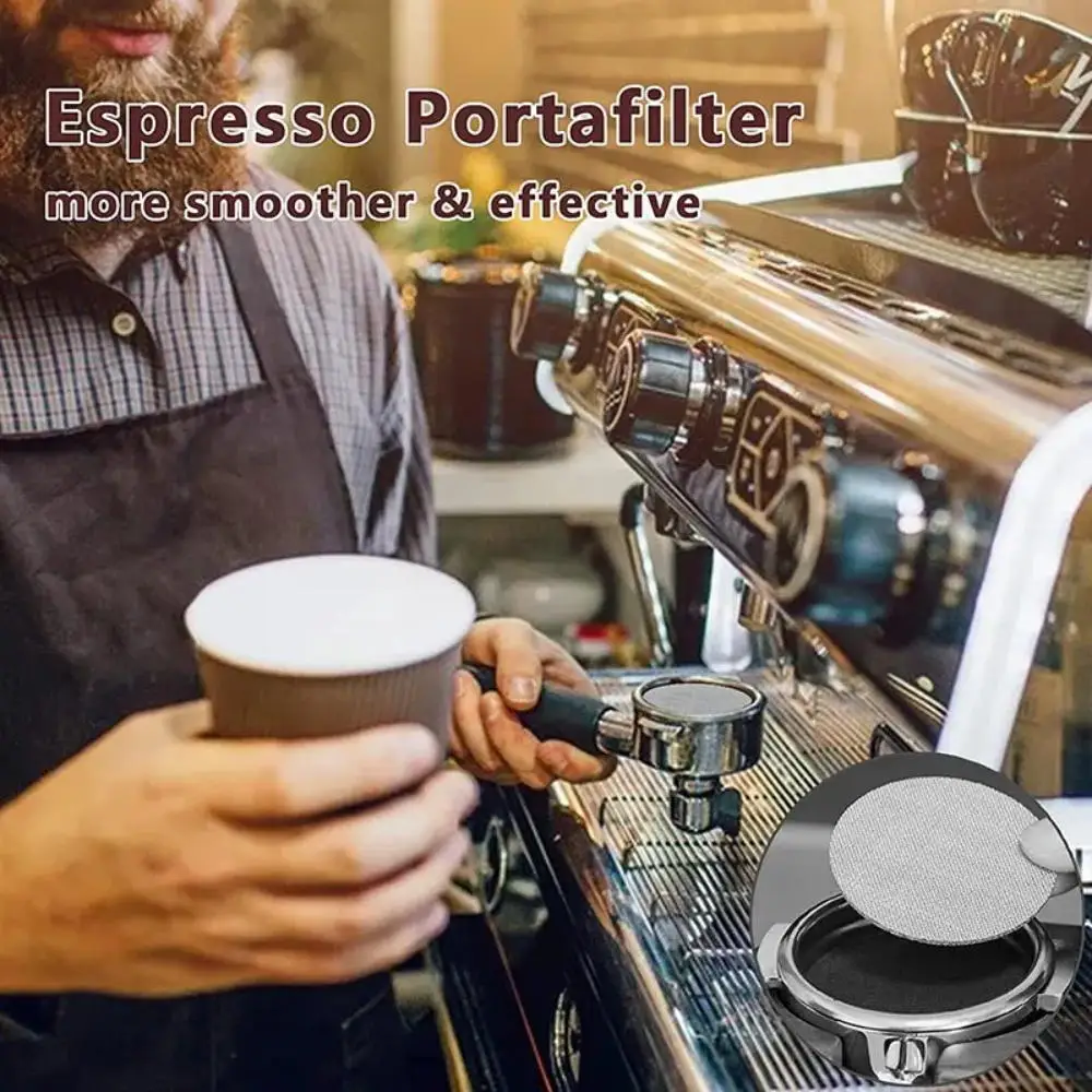 Stainless Steel 51/53.3/58mm Screen Metal Coffee Espresso Reusable Filter for 51/54/58mm Portafilter