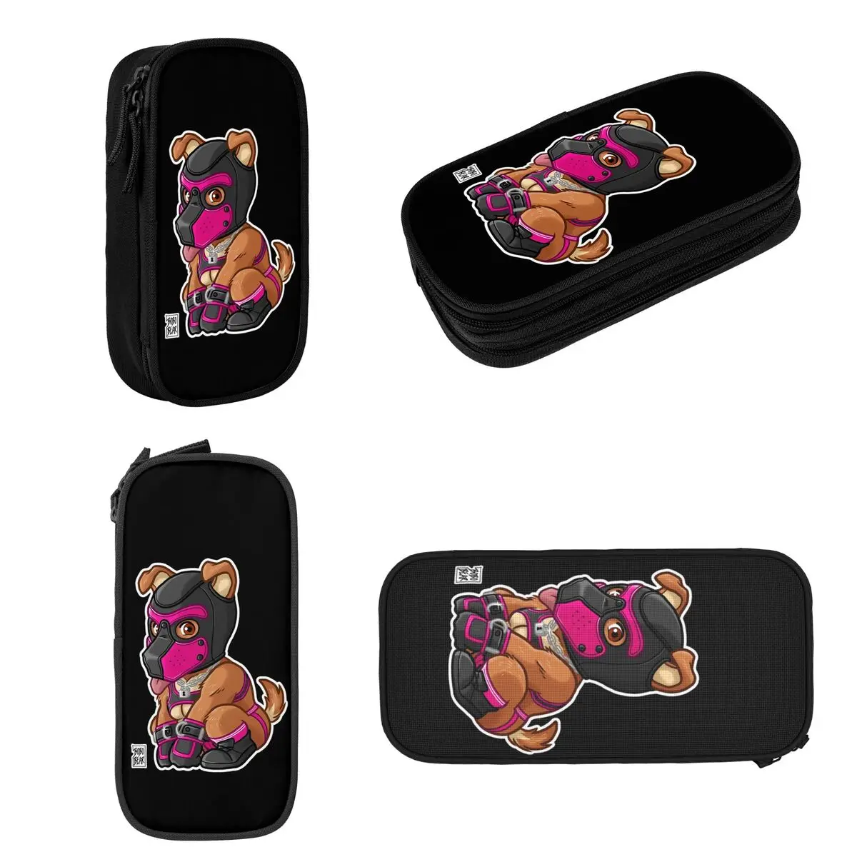 PLAYFUL-MÁSCARA ROSA-Estojos Série BEARZOO, Sacos De Caneta De Grande Capacidade, Caixa De Caneta, Bolsa De Lápis Para Meninos E Meninas, Papelaria