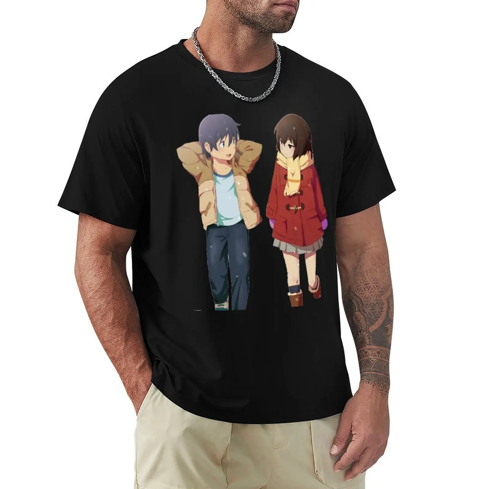 Kayo and Saturo fan art : Erased T-Shirt Basic Short Sleeve Cotton Blend T-Shirt
