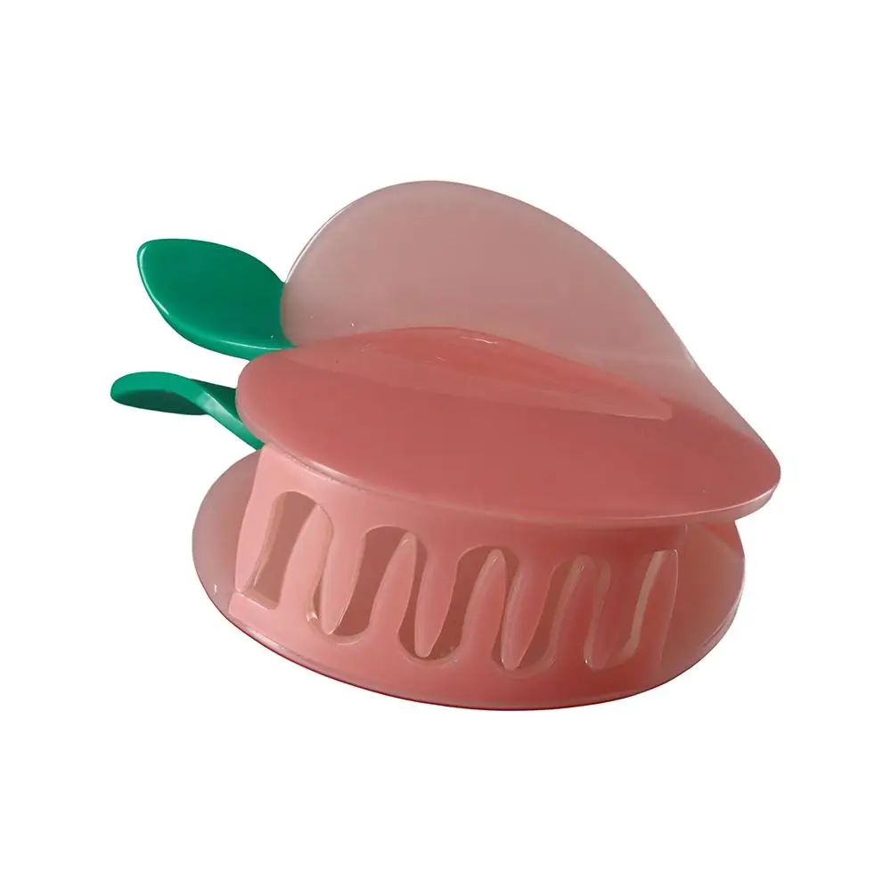 Headgear Crab Barrette Pink Peach Acetate Sheet Fruit Hair Clip Women Hair Claw Acetic Acid Hair Claw Korean Style Headwear