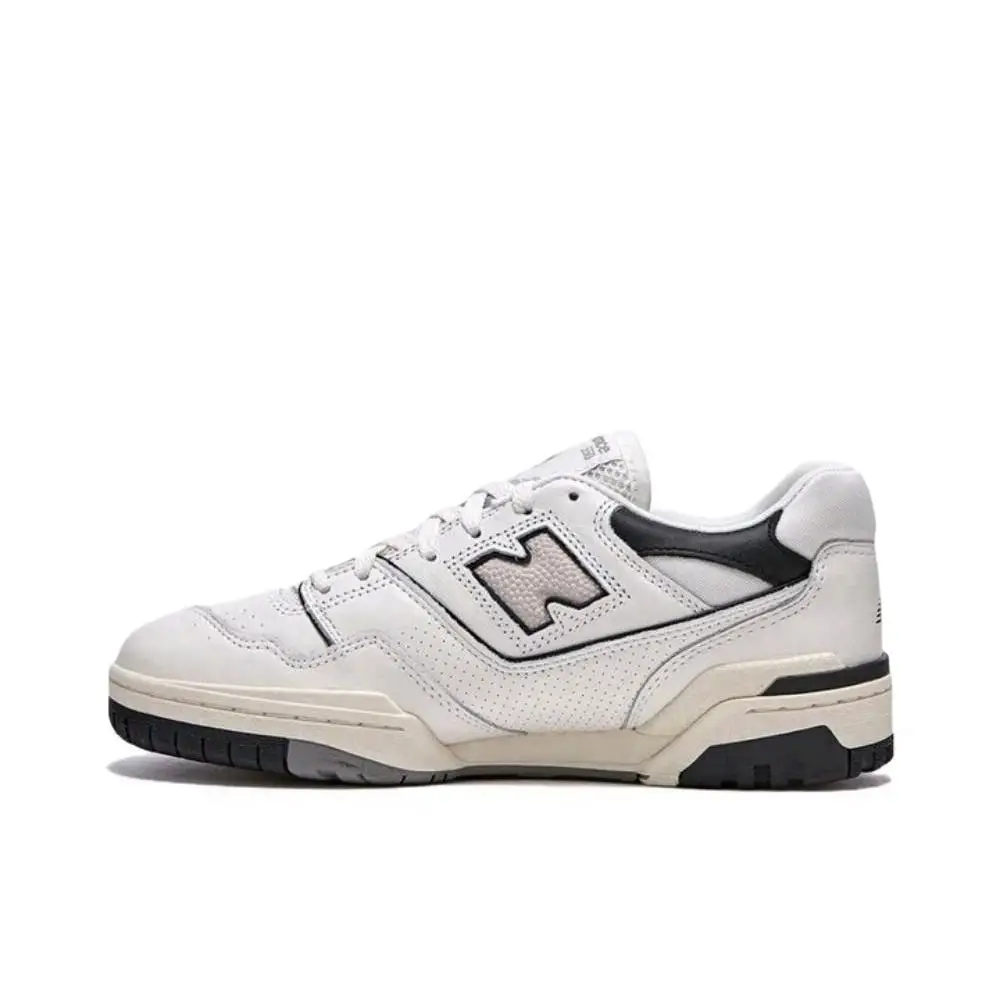 New Balance NB550 Unisex White/Black Retro Basketball Shoes– Trendy Non-Slip Lightweight Sole & Durable Comfortable Fit BB550LWT