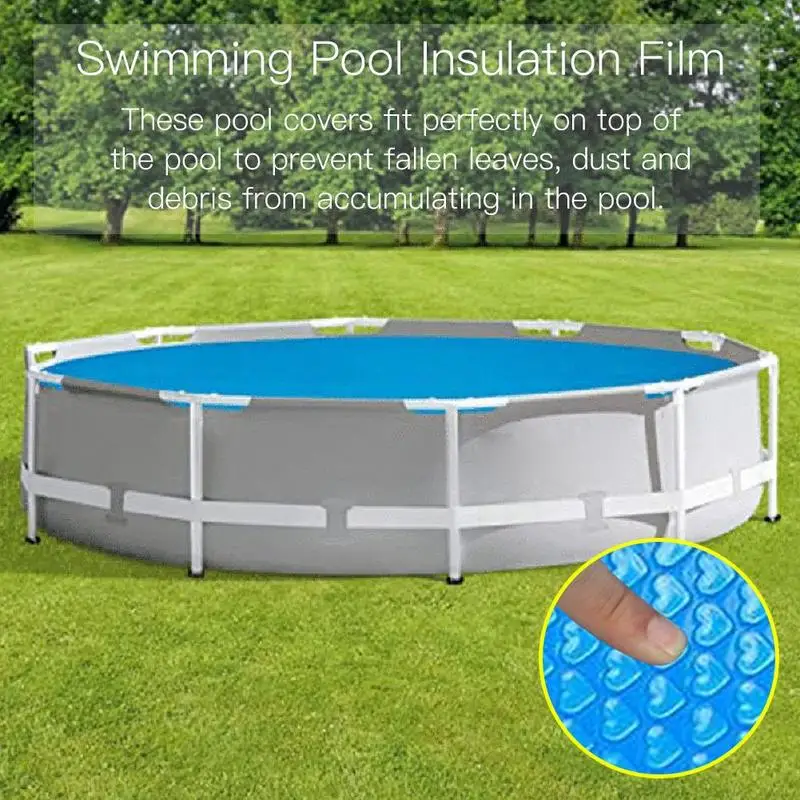 180/300/360CM 260x170cm Swimming Pool Cover Rectangular & Round Pool Solar Cover Heat Retaining Blanket  Safety Covers