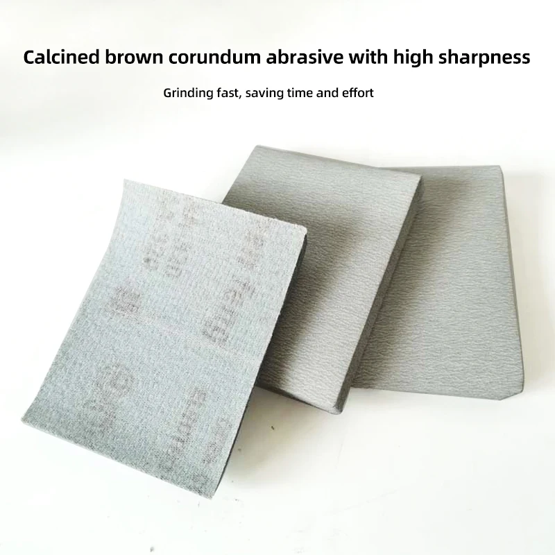 Dry Sandpaper Sanding Paper 75*100MM Hook Loop Grit 80/120/180/240/320/400/600# Sander Pads Sheet Adhesive Metal Polishing Tool