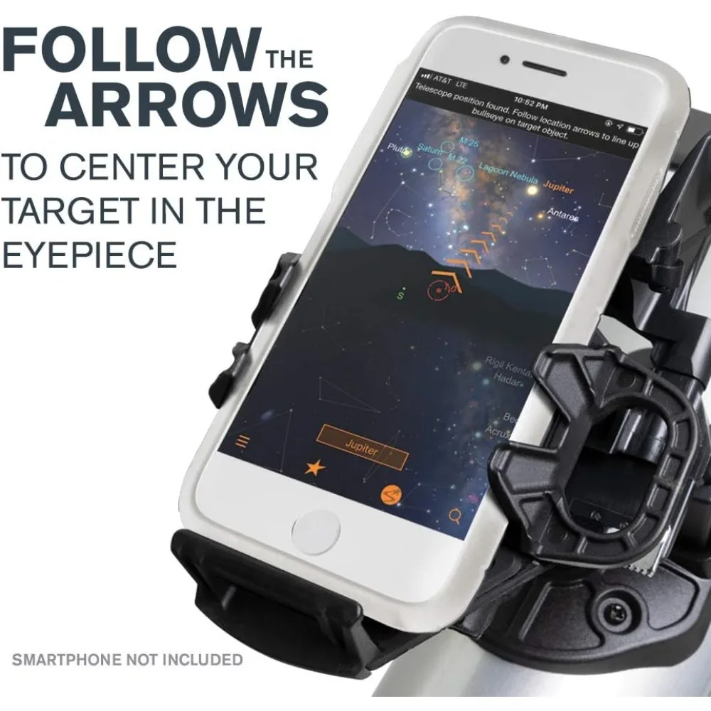 Celestron - StarSense Explorer LT 80AZ teleskop pemasangan aplikasi ponsel pintar-kompatibel untuk iPhone/Android