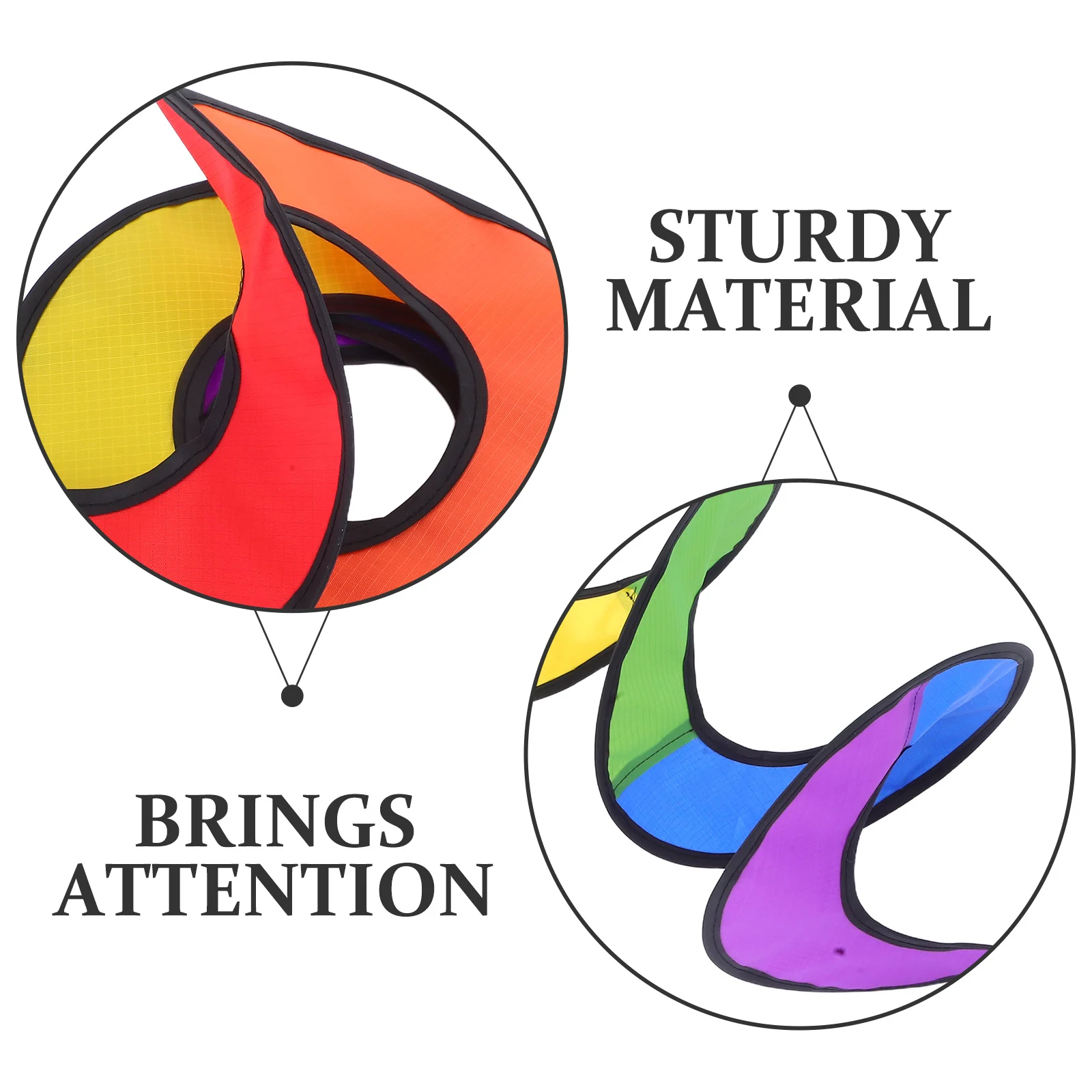 دوامة قوس قزح خيمة الرياح حديقة ديكور النايلون متعدد الألوان 110x22 سنتيمتر طوي دوامة الرياح سبينر قوس قزح مجعد في الهواء الطلق الحديقة #4