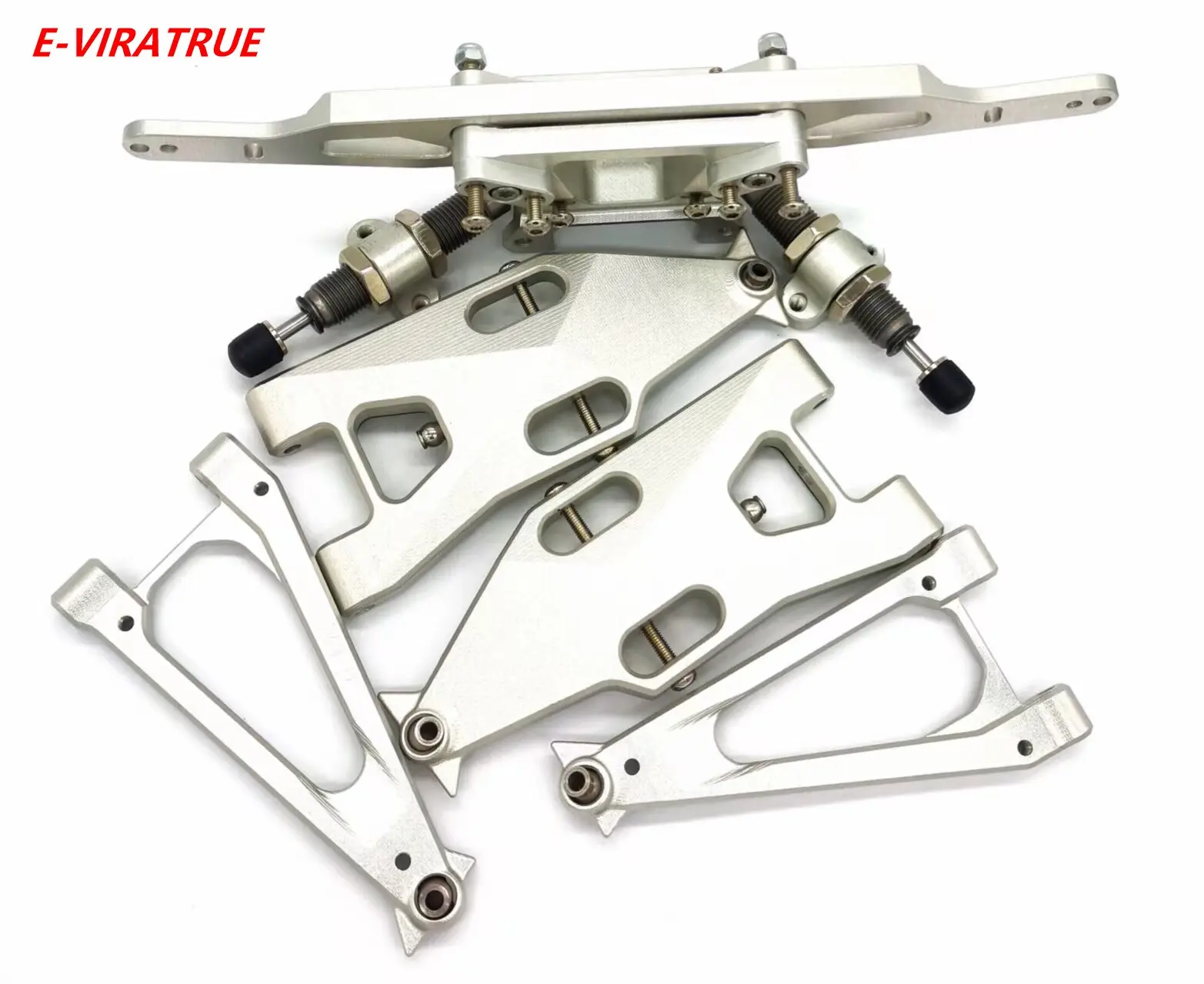 E-VIRATRUE 7075Aluminum Dual Shock Tower/Buffer mount/Suspension Arms For Losi Baja Rey 2.0 1/10
