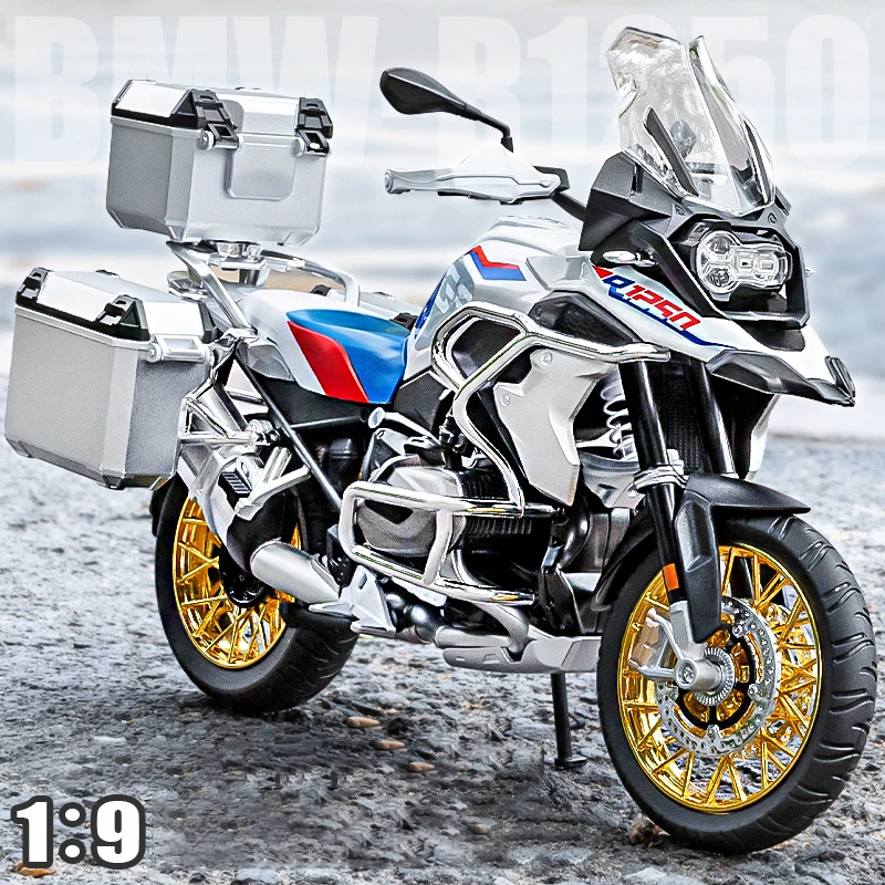 1/9 R1250 GS ADV Alloy Racing Motorcycle Diecasts Street Sports Motorcycle Model Simulation With Light Collection Childrens Gift