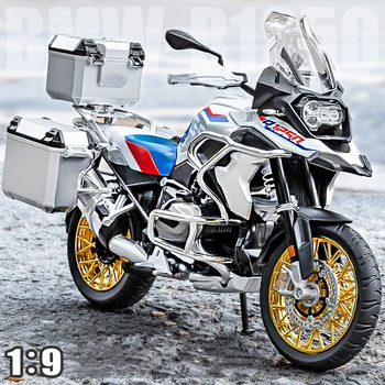 1/9 R1250 GS ADV alloy racing motorcycle die1250 street sports motorcycle model simulation with light collection children's gift