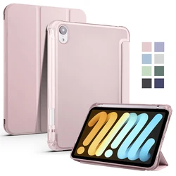 For iPad Mini 7 2024 Case With Pen Holder Trifold Soft Back Stand Tablet Funda For iPad Mini 6 Cases For iPad Mini 7 Cover 8.3