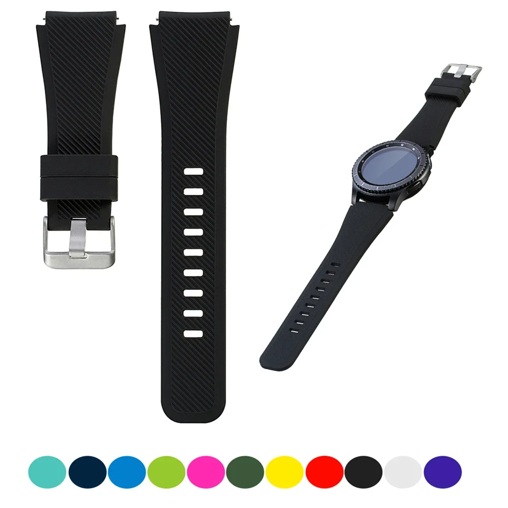 

22mm Watch Strap for Huawei watch gt 2/3/2E/Pro 46mm Silicone Smartwatch bracelet watchband gt2 For samsung Galaxy Gear S3 s4