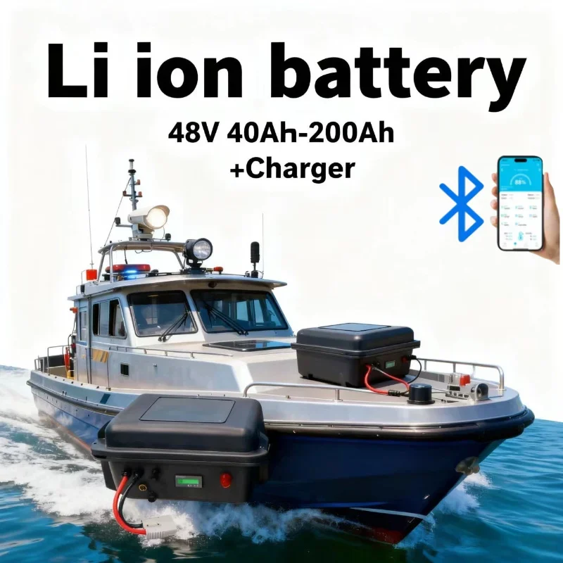 48V 40Ah-200Ah Waterproof Li-ion Battery with BMS | For Electric Bike, Scooter, 2000W Motor, Solar Inverter, Air Conditioner |