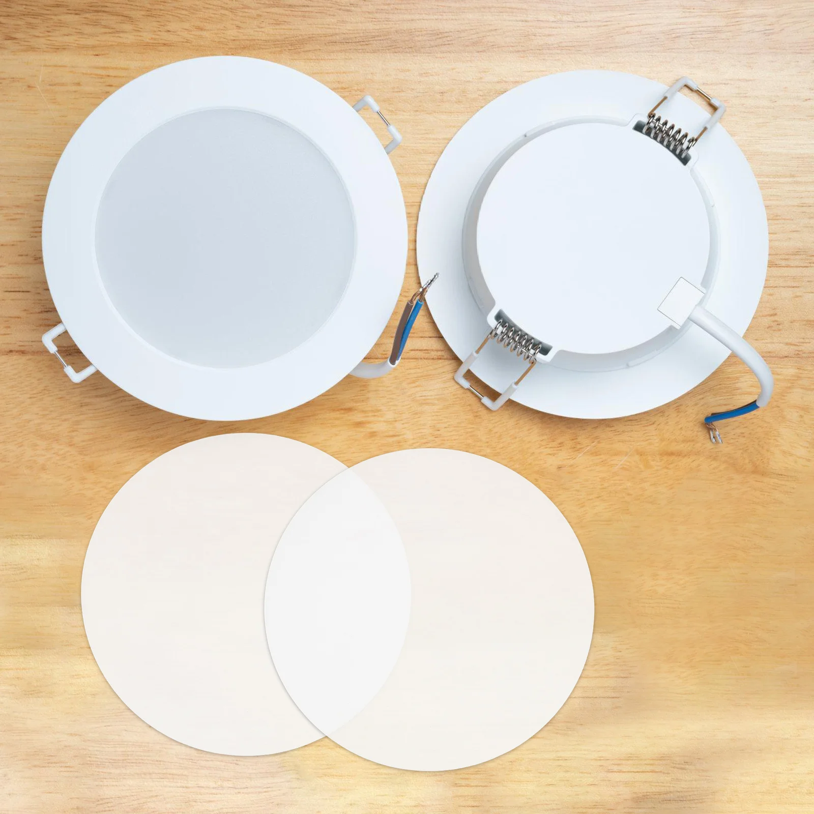 

4Pcs Downlight Lampshade Diffuser Anti-Glare Soft Light Diffusion Sheet Recessed Lighting Fixtures Bedroom Living Room