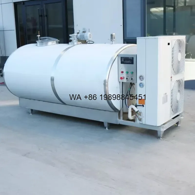 Wmwmnu for Stainless Steel 304 Horizontal Milk Cooler Chilling Tank 1000L to 20000L Milk Cooling Storage Tank Factory Price