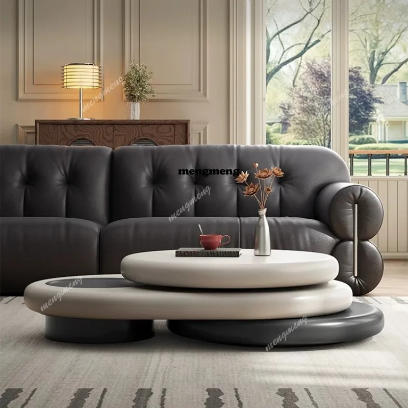 Cobble rotating coffee table living room home simple light luxury high-end feeling surprise quiet small apartment coffee table