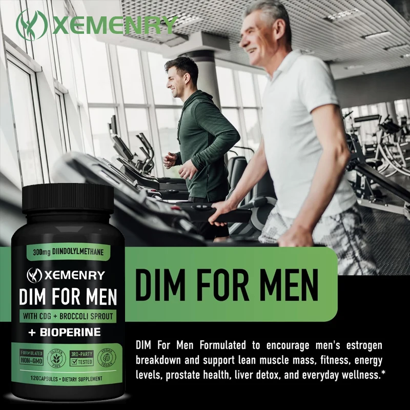 DIM FOR MEN CDG + Broccoli Sprouts + BIOPERINE - Fitness Supplement for Muscle Growth