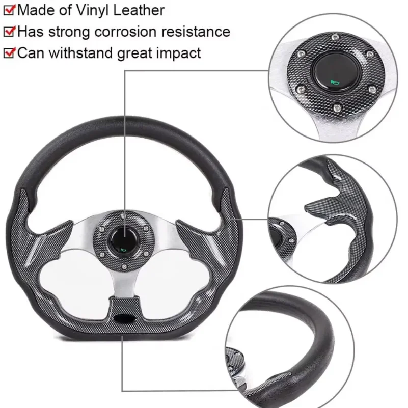 Universal  320mm 13 Inch Racing Steering Wheel Universal Carbon Fiber Sport Steering Wheel with Horn Control Button