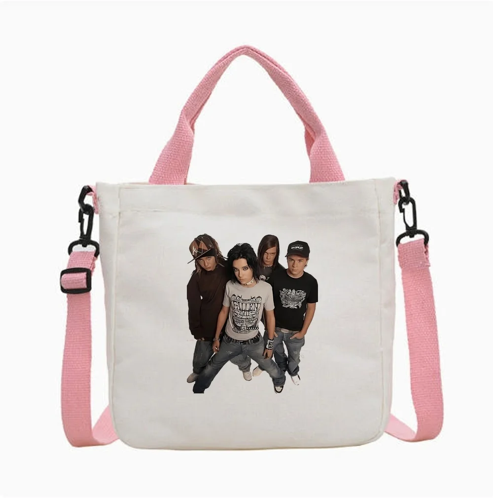 Tokio Hotel tote bag grocery shopper shoulder  foldable y2k femme
