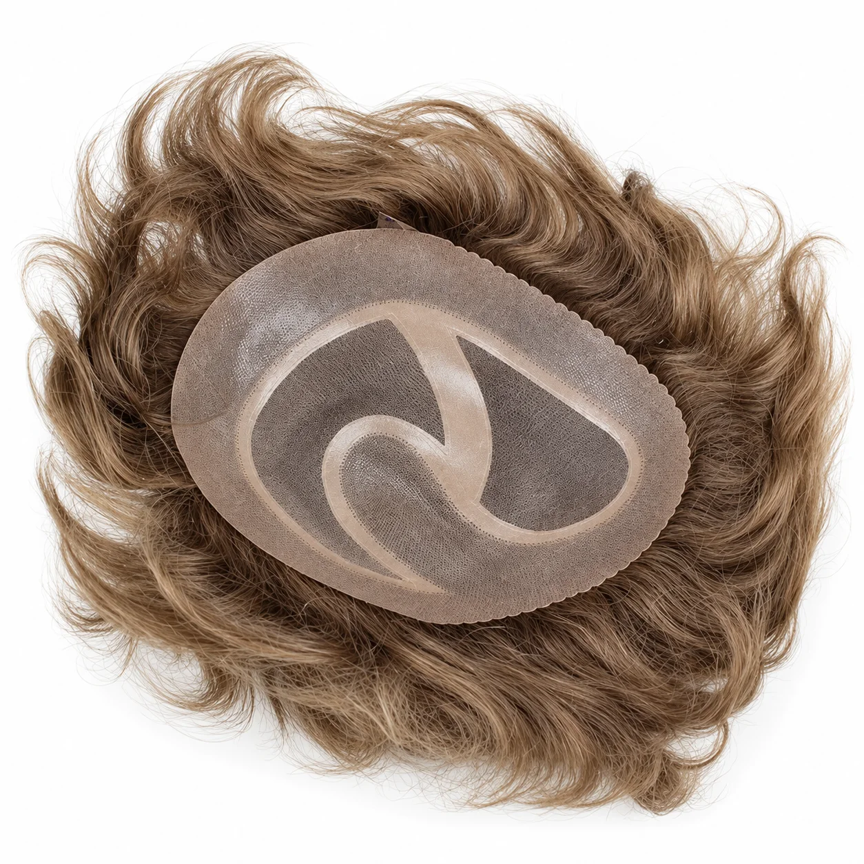 Men's European Human Hair Toupee 8x10, 6 Inch 38mm Loose Wave Fine Mono Hair System