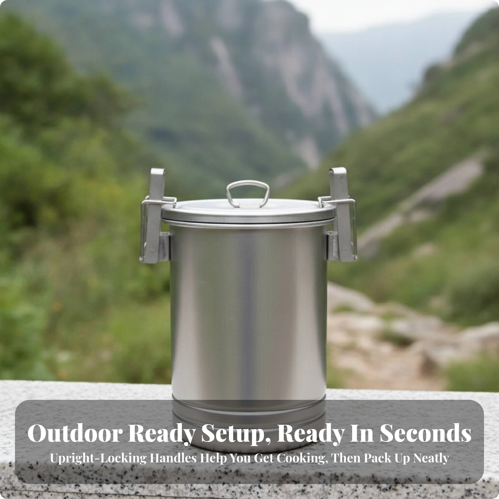 Casserole de camping avec couv - Camping Lightweight Cooking Pot avis et prix