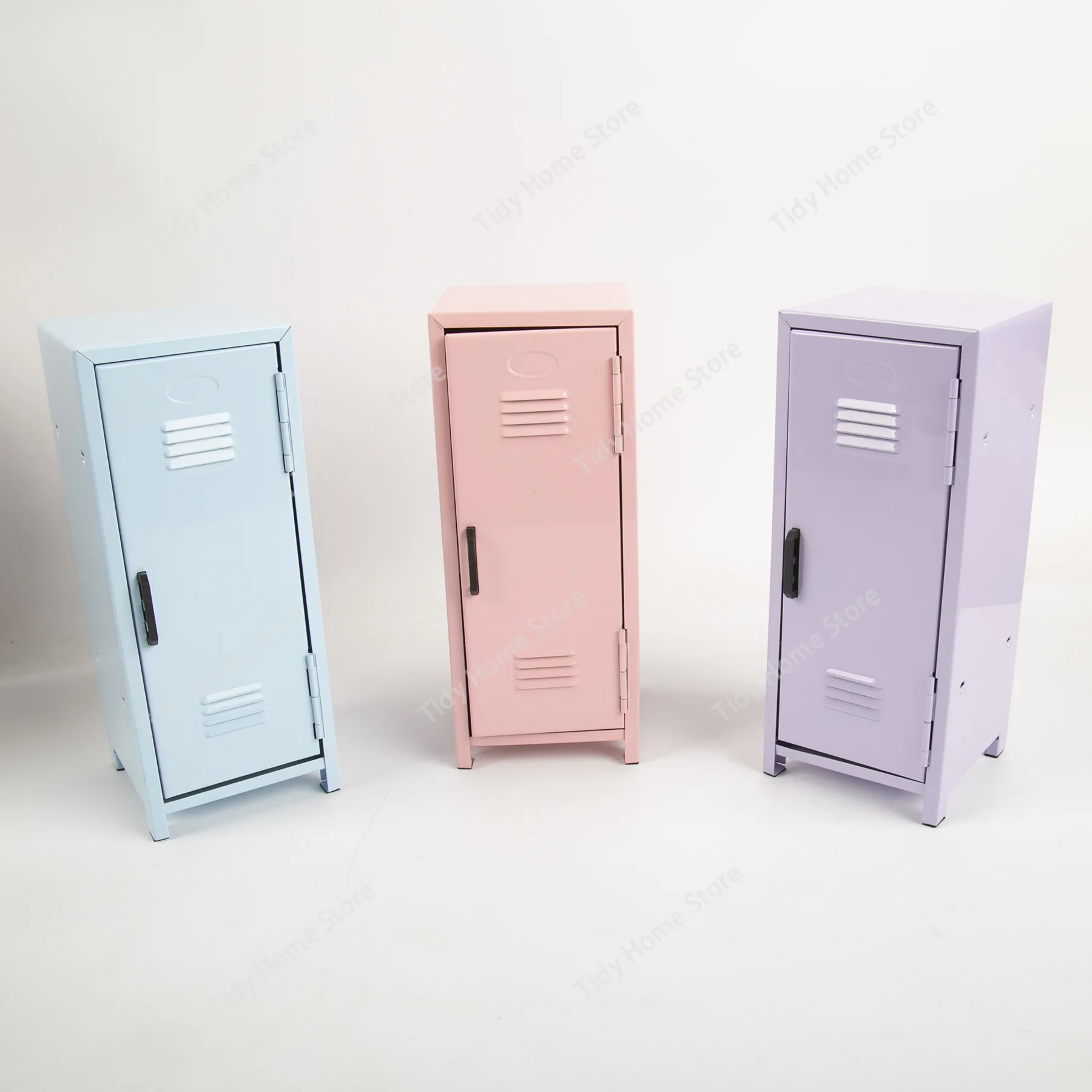Iron Storage Box Dormitory Cosmetics Storage Cabinet Mini Safe Girls' Holiday Gifts Desktop Small Items Mini Storage Cabinet