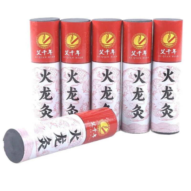 Herbal Moxibustion Moxa Stick Black Thick Carbonized Wormwood Smokeless for Home Beauty Salon Use
