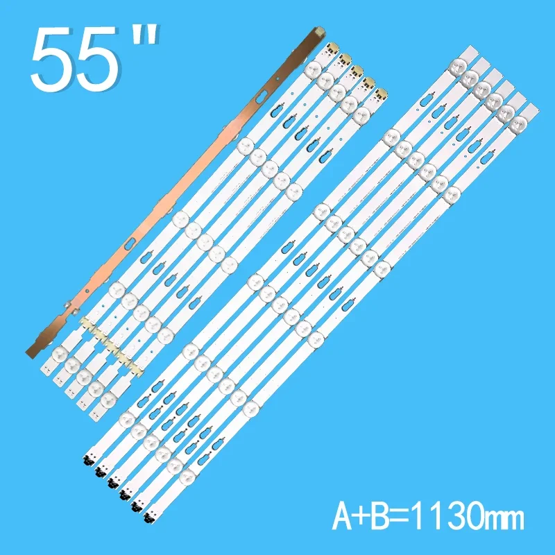 3V 1130mm LED Strip 11Lamp For SAMSUNG 55''TV V5DF-550DCA-R2 V5DF-550DCB-R2 BN96-34787A 34788A UN55J6500 UN55J6520 UE55J6300 UE5