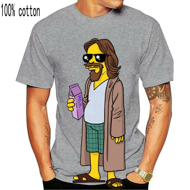 The Big Lebowski The Dude Homer Funny White T-Shirt For Jeff Bridges Fans S-6Xl Street Wear Fashion Tee Shirt