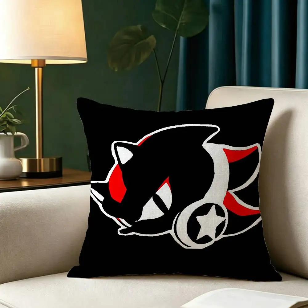 POP Game S-Shadow The H-Hedgehogs Pillow Case Square Double-Sided Sofa Cushion Cover Bedroom Bedside Pillow