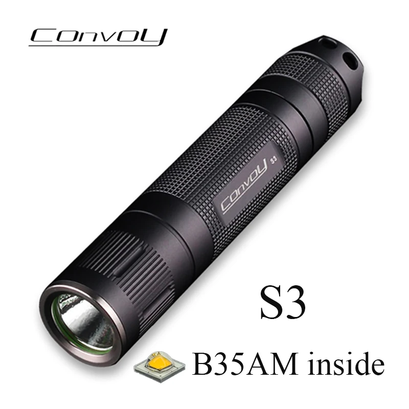 Convoy S3 with B35AM Linterna Led Flashlight R90 High CRI 18650 Torch Camping Lamp Fishing Latarka Tactical Lantern