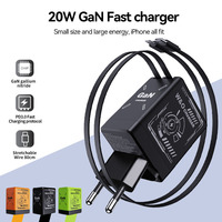 W&O GaN Fast Charging Cable Type C 20W and Lightning Liquid Silicone Cable for iPhone 14 15 Pro Max Xiaomi Realme Redmi ﻿
