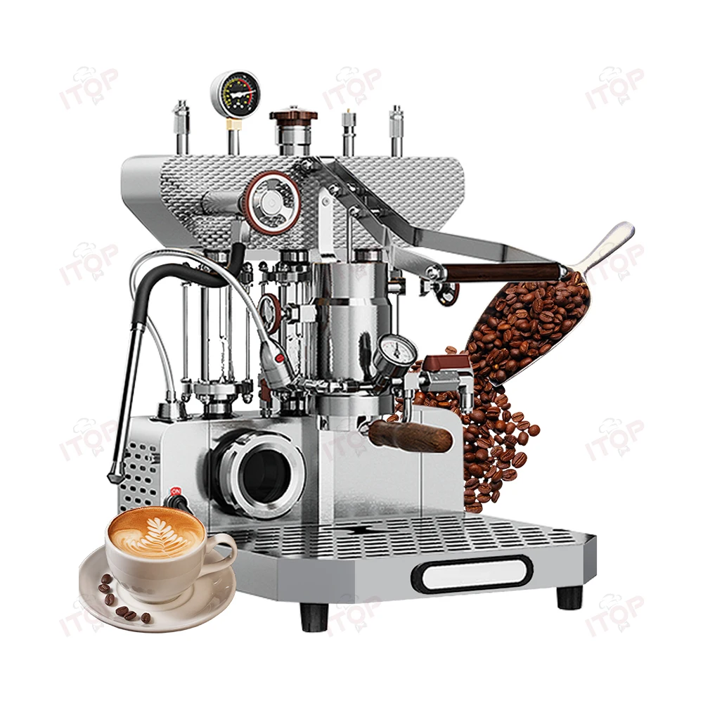 

Lever Pull Stainless Steel Espresso Coffee Machine Italian Hand Press Coffee Machine