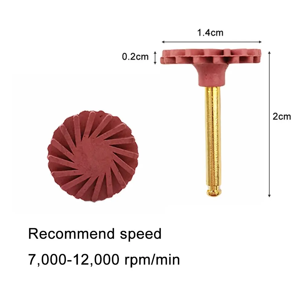 6 sztuk/zestaw dentystyczna gumowa polerka kompozytowa żywica diamentowa system tarczowy do polerowania zestaw kół 14mm spiralny flex złoty srebrny