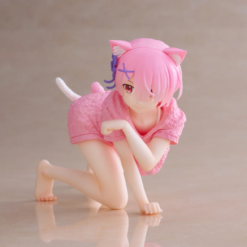 In Stock Genuine Original TAITO Desktop Cute Rem & Ram & Rem-Grey ~Cat Home Wear~ Re:Life in A Different World From Zero Figure