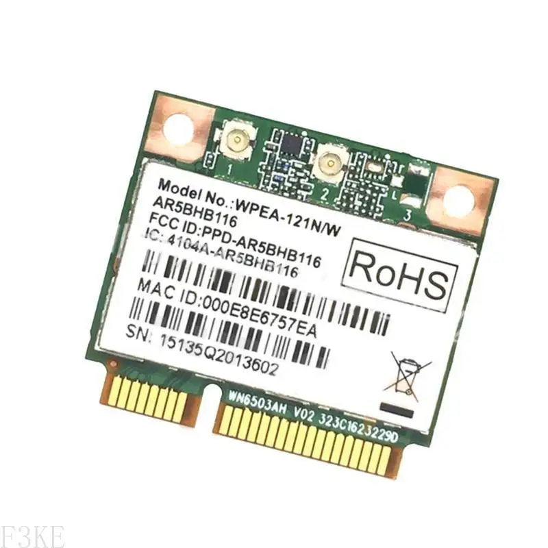

F3KE AR9382 AR5BHB116 2.4G/5 ГГц Wi-Fi Wireless Card Mini PCI-E 300 Мбит/с для 7/8/8.1/10/linux-