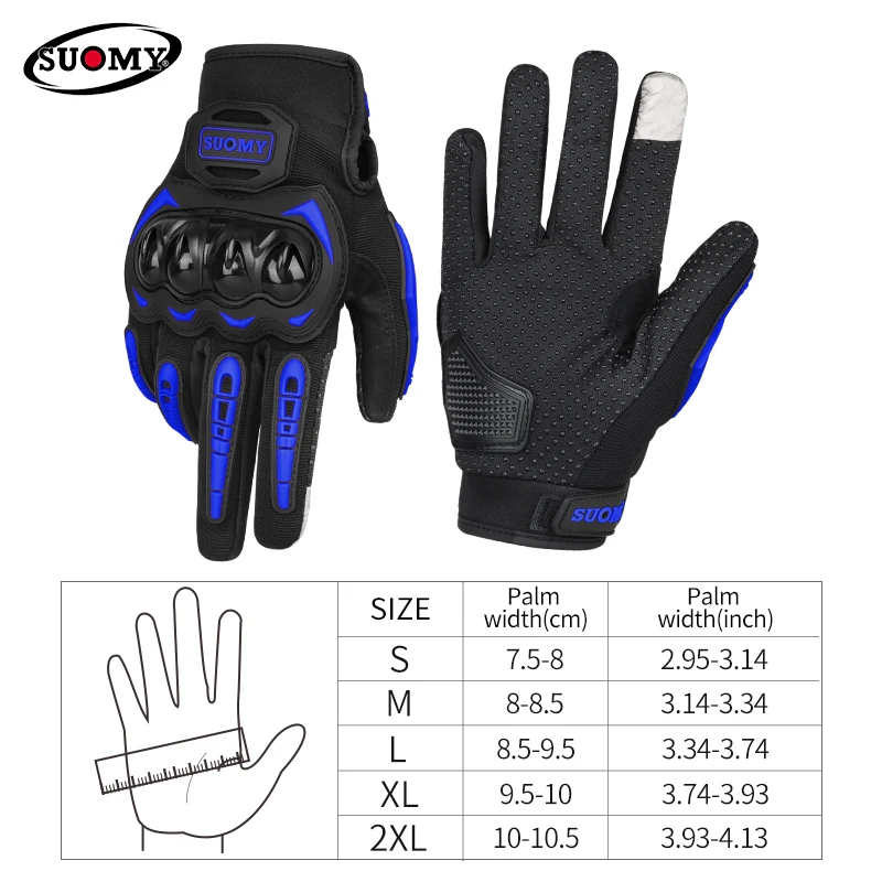 Touchscreen Non-Slip Men's Women's Motorcycle Gloves Full Finger Motocross Riding Gloves Breathable Outdoor Protective Gear 6