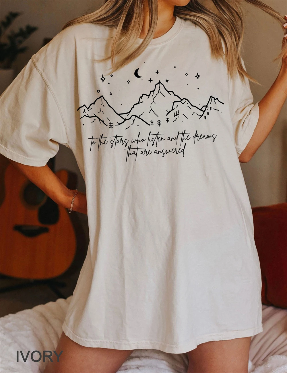 تي شيرت قطني ريترو إلى النجم الذي يستمع النساء ريترو الرابع الجناح تي شيرت مريح Bookish تي شيرت ملابس عصرية