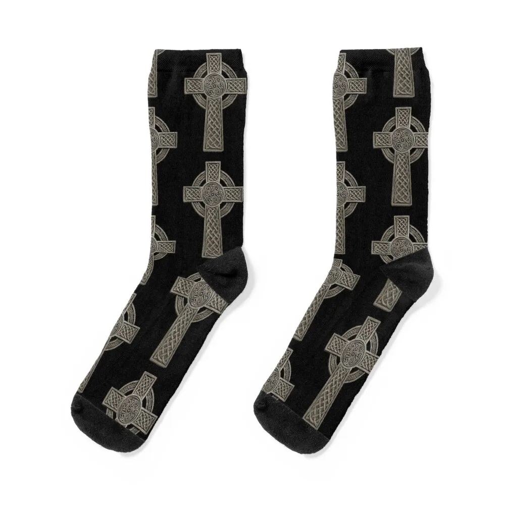 

Celtic Cross I (grey) Socks valentine gift ideas summer compression designer Socks Men's Women's