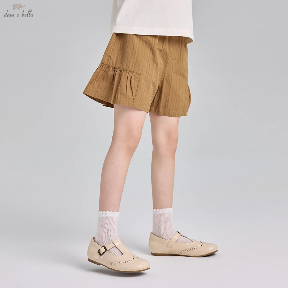 

Dave Bella Girls Elastic Shorts Childern Summer Straight Pants 7-13 Years Casual Loose Outdoor Trousers DK2261506