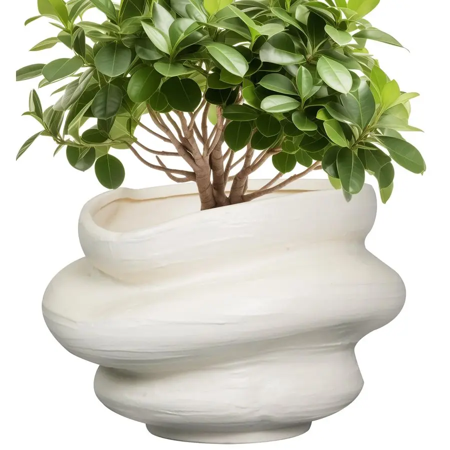 

Teagas Ceramic Plant Pots Bonsai 10.6 Inch Flower Pots for Indoor Plants, Large Plant Pots with Drainage Hole, Decorative Plant