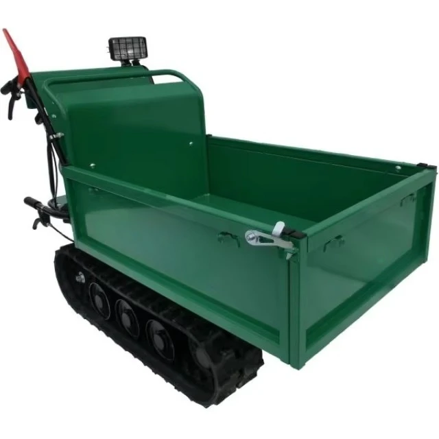 Electric platform truck with rubber tracks with 500-500 kg load capacity and sidewall extension