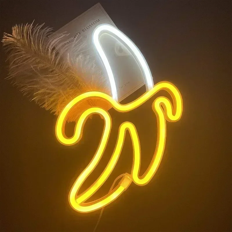 

Banana Neon Signs Art Wall Decorative LED Fruit Neon Light for Room Kids Bedroom Birthday Party Bar Decor Festival Gifts