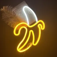 Banana Neon Signs Art Wall Decorative LED Fruit Neon Light for Room Kids Bedroom Birthday Party Bar Decor Festival Gifts